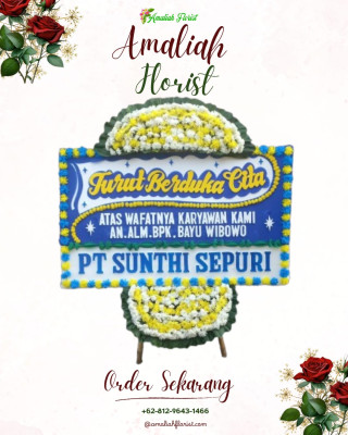 Papan Bunga Duka di Ome